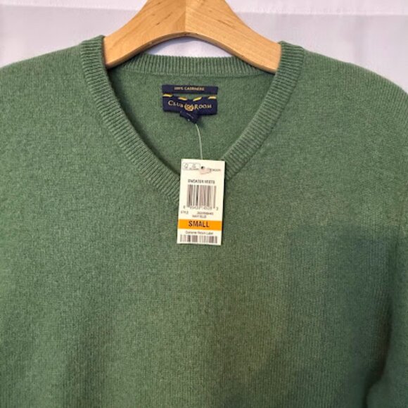 Club Room 100% Cashmere V-Neck Sweater - Picture 3 of 5